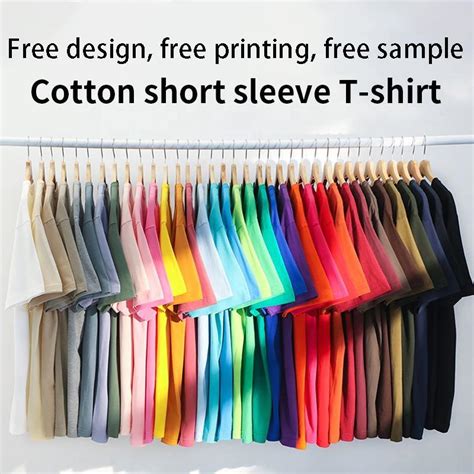 OEM 250 GSM Heavy Weight T Shirt Custom Design Blank 100 Cotton Round