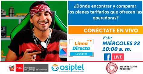 Charla Virtual Gratuita OSIPTEL Dónde encontrar y comparar planes