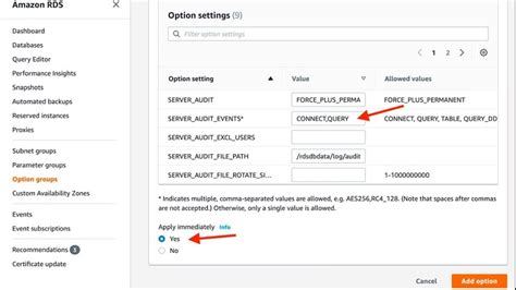 Configuring An Audit Log To Capture Database Activities For Amazon Rds