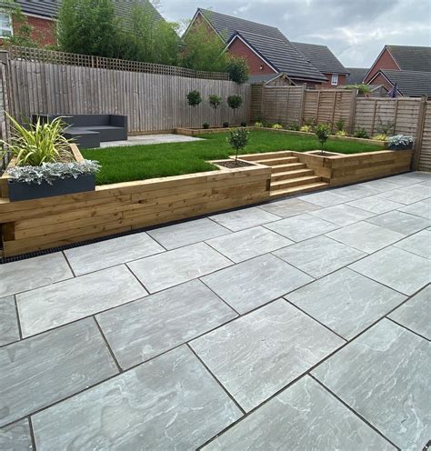 Kandla Grey Natural Sandstone 20mm Paving Slabs 900x600 Paving UK