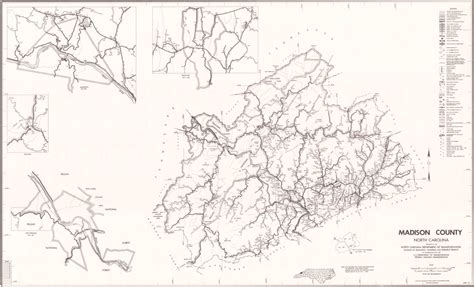 1980 Road Map of Madison County, North Carolina