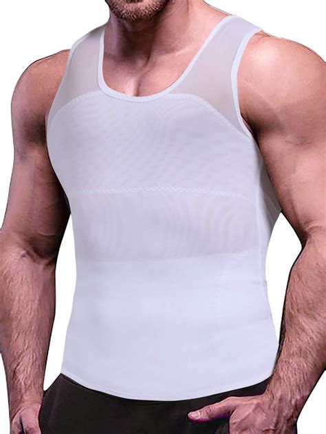 Slimmer Sweat Absorbing Men S Compression Shirt Muscle Chest Shaping