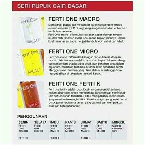 Jual Paket Pupuk Cair Aquascape Ferti One Micro Macro Ferti K 250 Ml