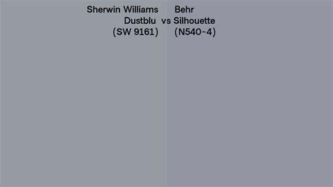 Sherwin Williams Dustblu Sw Vs Behr Silhouette N Side By