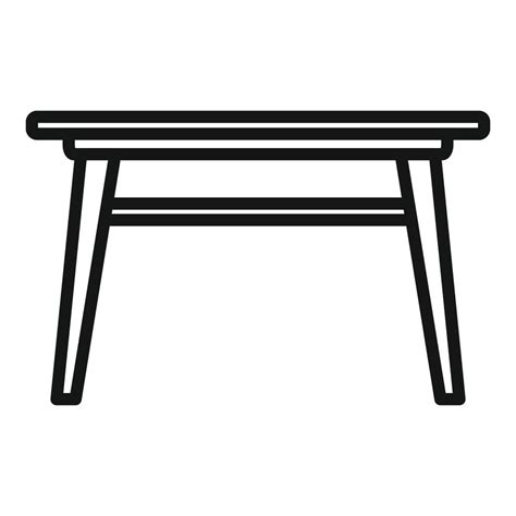 Dinner Table Icon Outline Vector Wood Desk 14933172 Vector Art At Vecteezy