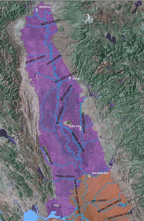 Map Of Sacramento Valley Ailina Laurette