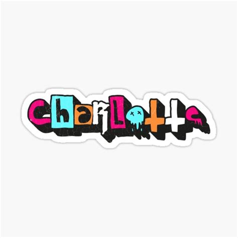 CHARLOTTE Custom Text Birthday Name Sticker For Sale By Danylo