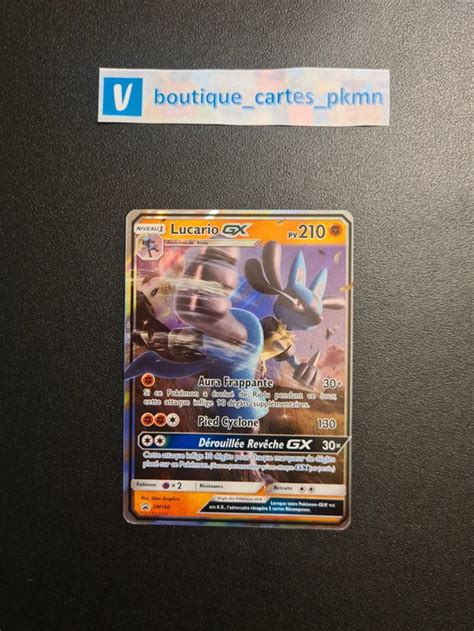 Lucario GX 78 135 Full Art Holo Near Mint N B Tempêtes Plasma