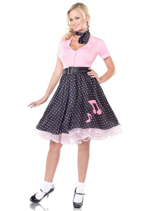 50s Sock Hop Cutie Costume Sexy Poodle Skirt Costume For Halloween Halloween Pinterest