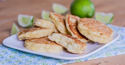 Savory Corn Pancakes With Lime Cilantro Sour Cream