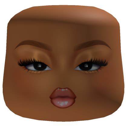 Glossy Diva Makeup Cheeks Head Brown Skin Tone Roblox