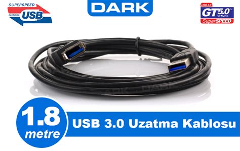 Dark USB 3 0 1 8m Uzatma Kablosu USB3 0 A Tip Fiyatı