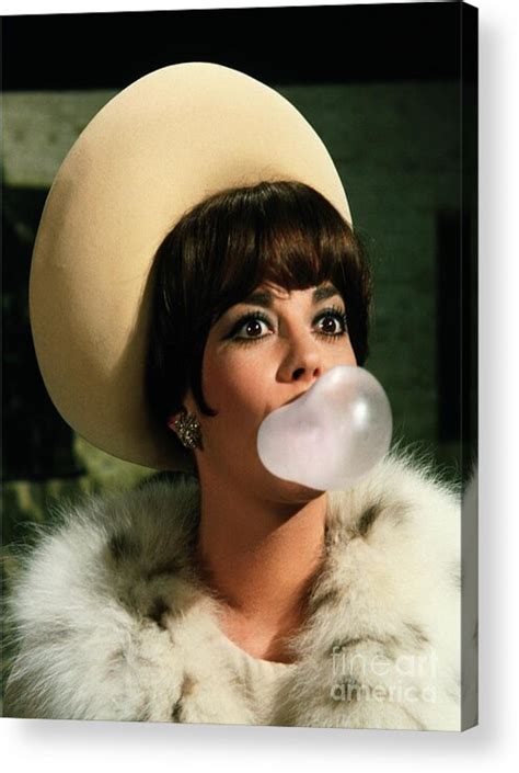 Natalie Wood Blowing Bubble Gum Bubble Acrylic Print By Bettmann