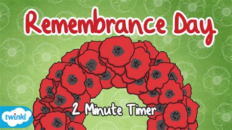 Remembrance Day 2 Minute Silence Timer Reflection YouTube