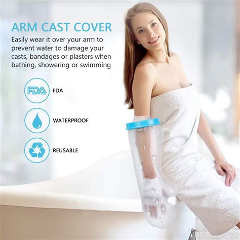 Yosoo Health Gear Waterproof Cast Cover Adult Short Arm Reusable Cast