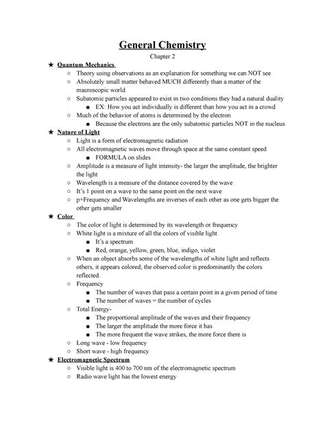 General Chemistry 2 Study Guide 7