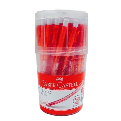 Faber Castell Click X Ball Pen Red Mm Set Of