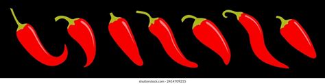 Chili Hot Pepper Icon Set Fresh Stock Vector Royalty Free