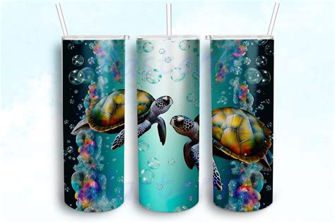 Sea Turtles 20oz Sublimation Tumbler Png Graphic By Mastenic Creative