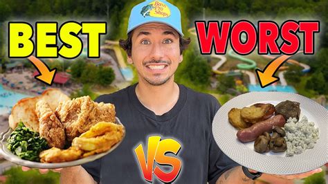 Eating The BEST WORST Restaurant At Dollywood Theme Park YouTube