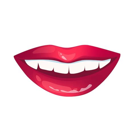 Woman Red Lips Clipart Set Clip Art Library