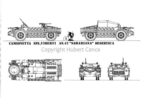 Drawing Camionetta Spa Viberti As Sahariana Desertica Original