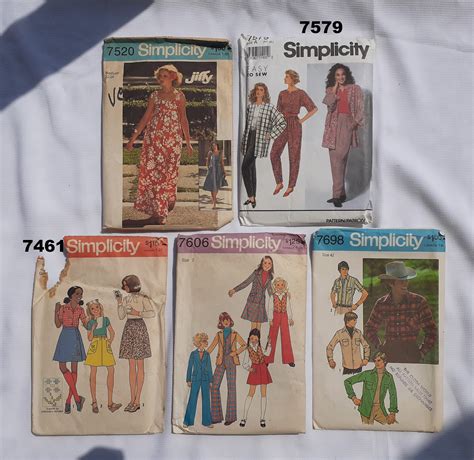 vintage simplicity sewing patterns     etsy