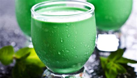 Liquore Alla Menta Con Latte Un Alcolico Semplice E Fresco