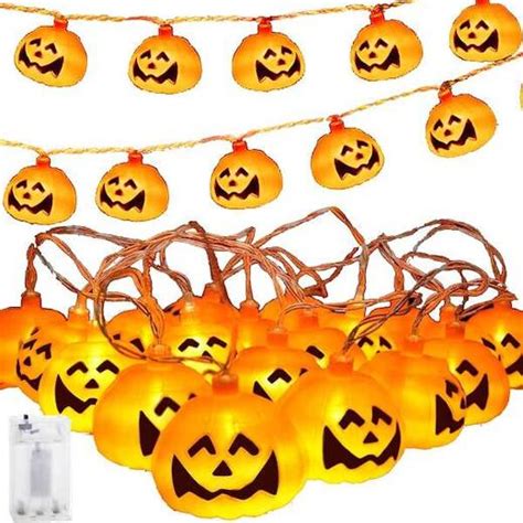 Lampki na Halloween dynie girlanda łańcuch świetlny 20 LED