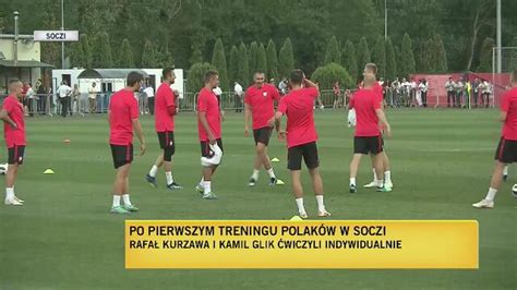 Glik i Kurzawa ćwiczyli indywidualnie na pierwszym treningu w Soczi TVN24