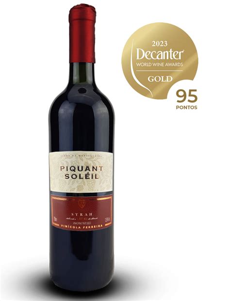 Vinum Vinho Tinto Piquant Soleil Syrah Medalha De Ouro