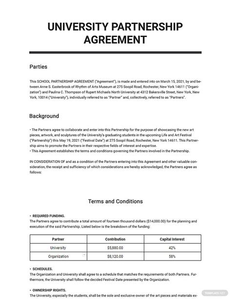 Limited Partnership Agreement Template Google Docs Word Apple Pages