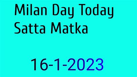 Milan Day Today Satta Matka Free Game OTC For Everyone YouTube