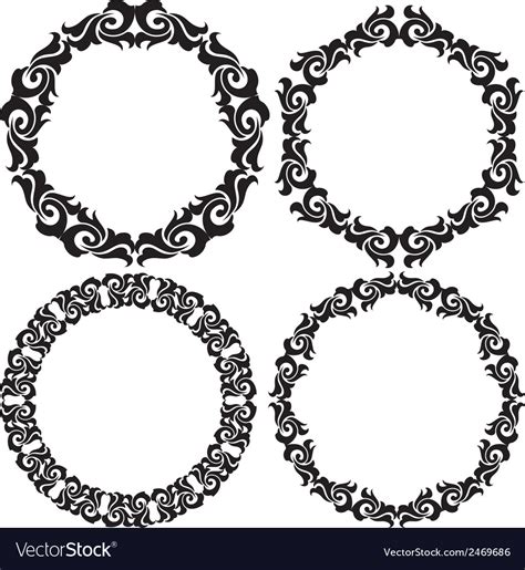 Round frames Royalty Free Vector Image - VectorStock