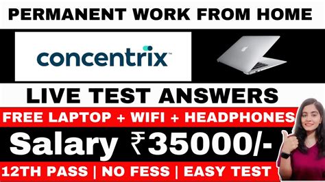 Concentrix Jobs 2024 Live Test Answers Work From Home Jobs 2024 Online Jobs At Home Youtube