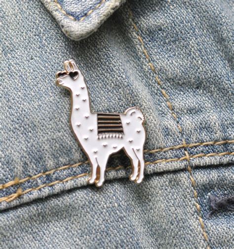 Enamel Pin Llama Enamel Pin Llama Pin Llama Brooch Pin Etsy Llama