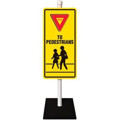 Yield To Pedestrians Traffic Sign System Stop Yield Traffic Signs