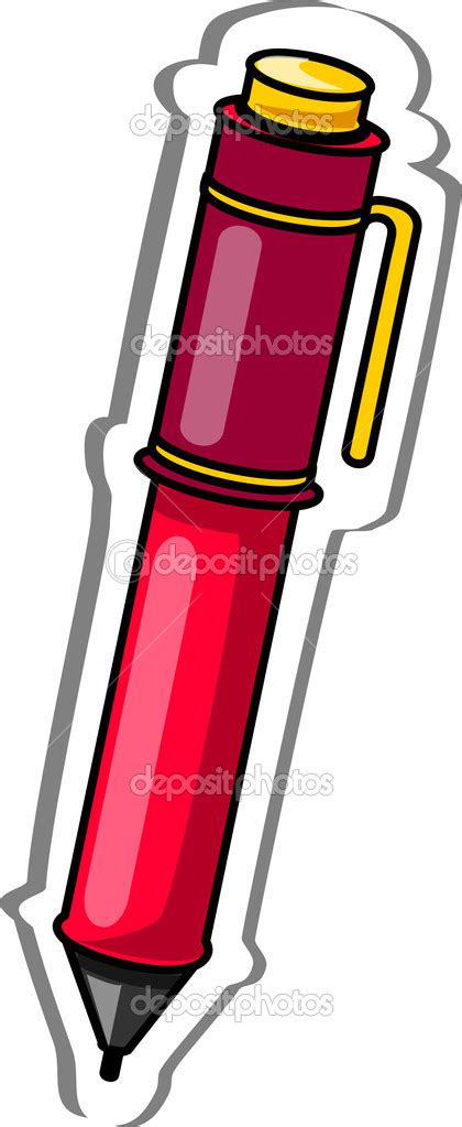 Pluma De Escuela De Dibujos Animados — Vector De Stock © Virinaflora