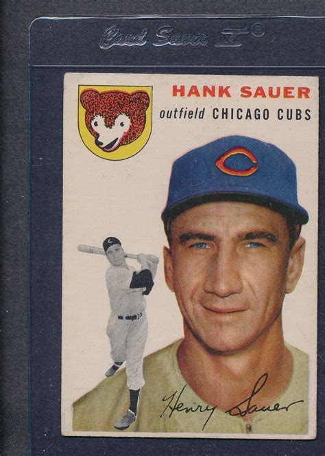 1954 Topps 4 Hank Sauer Cubs VG 1939 EBay