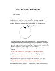 Ecet Hw Docx Ecet Signals And Systems Homework Name Of