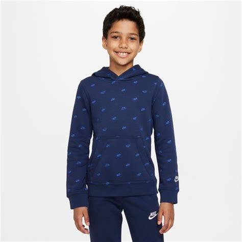 Nike Sweat à Capuche Nsw Club Fleece Bleu Marinebleublanc Enfant