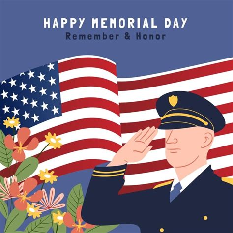 Design This Hand Drawn Gradient Us Memorial Day Card Template In Minutes
