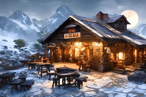 Download Tavern Pub Winter Royalty Free Stock Illustration Image