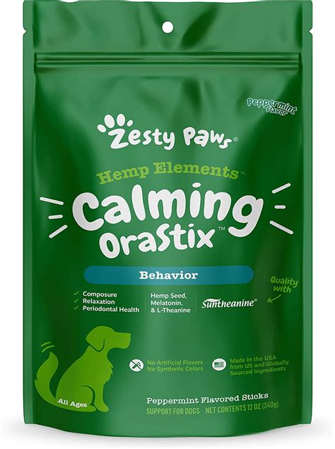 Zesty Paws Orastix For Dogs Calming Dental Sticks For