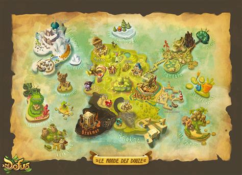 Carte Du Monde Des Illustrations M Dias Dofus Dofus Le Mmorpg