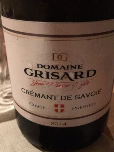 Domaine Grisard Cuv E Prestige Cr Mant De Savoie Vivino Us