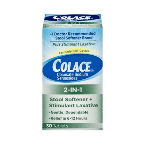 Peri Colace Stool Softener Senna Softner Laxative Docusate Sodium