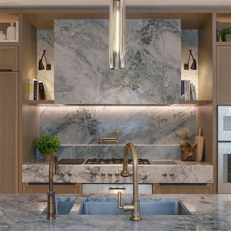 Luxury Kitchen Design with Marble Countertops