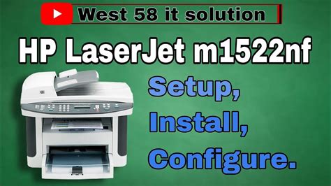 Hp Laserjet M Nf Set Up Install And Configure Youtube