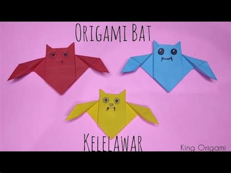 Tutorial Membuat Origami Kelelawar How To Make A Paper Bat Easy